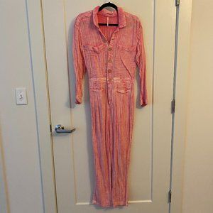 Free People Madrid Pink Jumpsuit